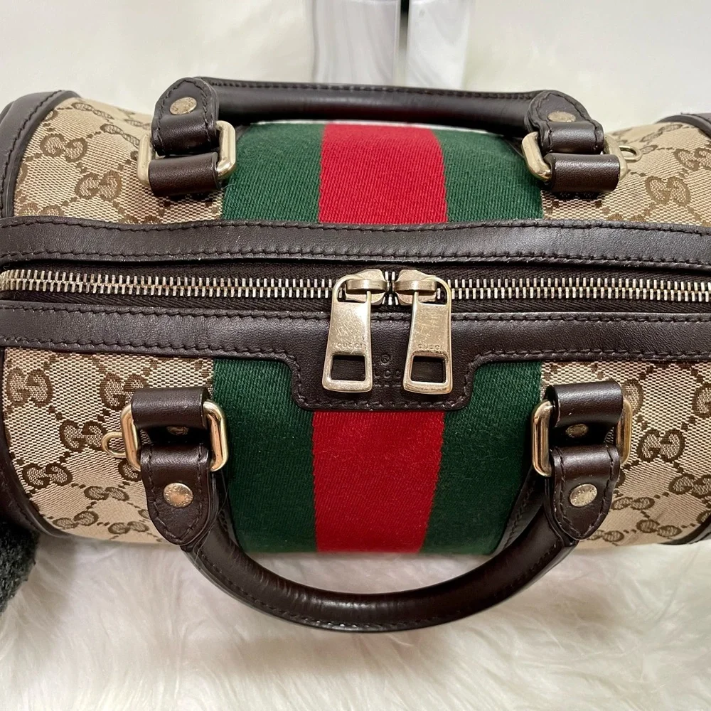 Monogram Vintage Web Small Boston - Picture 4 of 16